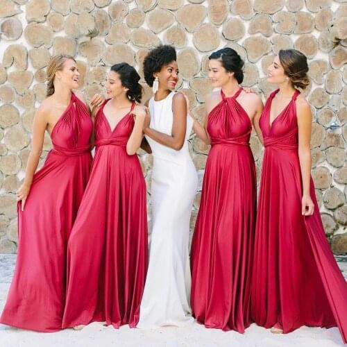 2019 Wedding Guest Dresses Sexy V Neck Lace Bridesmaid Gowns Backless A Line Bridesmaid Dress Wedding Party Vestido Para Festa