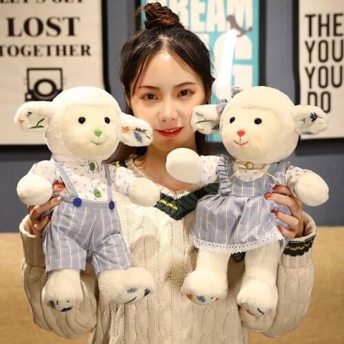 30/40cm Kawaii Doll Soft Couple Sheep Plush Toy Big Hugging Pillow Cute Alpaca Dolls Stuffed Animal Toys Children Kids Gift