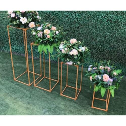 4 pieces of wedding geometry road lead geometry frame background props ironwork flower stand geometry arch wedding decoration
