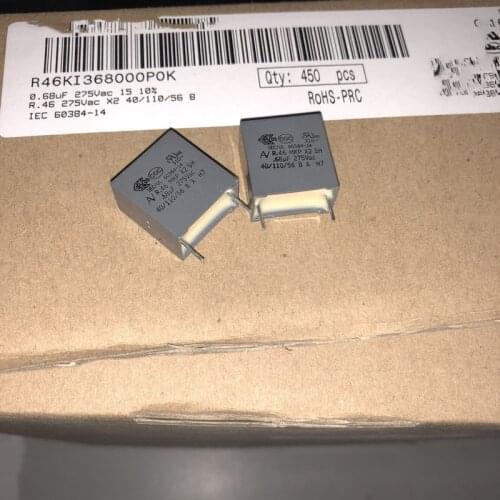 50PCS Home furnishings 275VAC 684K 0.68UF R46KI368000P0K Amperage X2 film capacitance Volume 18 19 * * 11