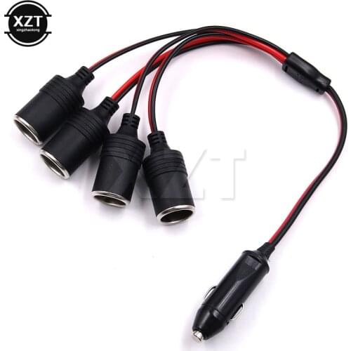 Car Cigarette Lighter socket 12V 24V Power Charger Adapter 1 to 4 Way Socket Splitter Female Socket Plug Connector Adapter