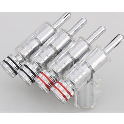 Audiocrast Hi-End Rhodium Plated LOCK SPEAKER CABLE BANANA PLUG CONNECTOR DIY Speaker Cable