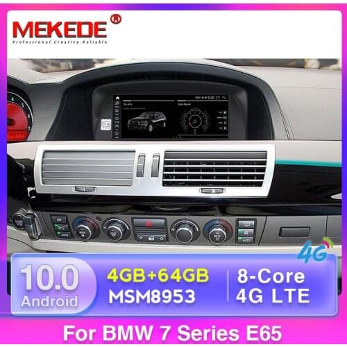 Android 10 8 Core 4GB+64GB 4G LTE Car GPS Navigation Multimedia Player for BMW 7 Series E65 E66 2008 - 2012 Carplay AUTO WIFI BT