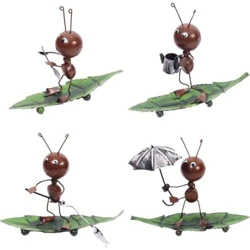 Bar Cartoon Gift Statue Office Living Room Iron Elegant Table Decoration Bedroom Ant Figurine Model Home Ornament Mini Cute