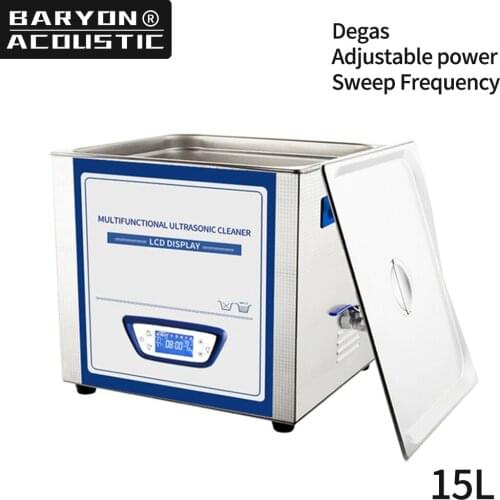 Digital Ultrasonic Cleaner SUS304 Degassing Adjustable Power 15L Industrial Hardware Iaboratory Instrument Cleaning Machine