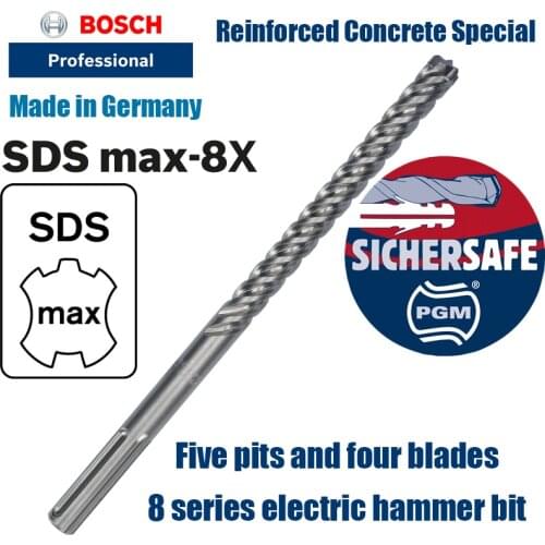Bosch 5-Pit Electric Hammer Drill Bit 8 Series Four-Blade Round Shank Impact Drill Bit