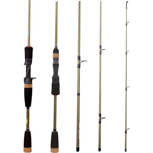 Carbon Binji Lure Rod 4 Sections 1.8m Straight Shank/Pistol Grip Portable Fishing Rod Ultra Light Rod Fishing Rod Stand Holder