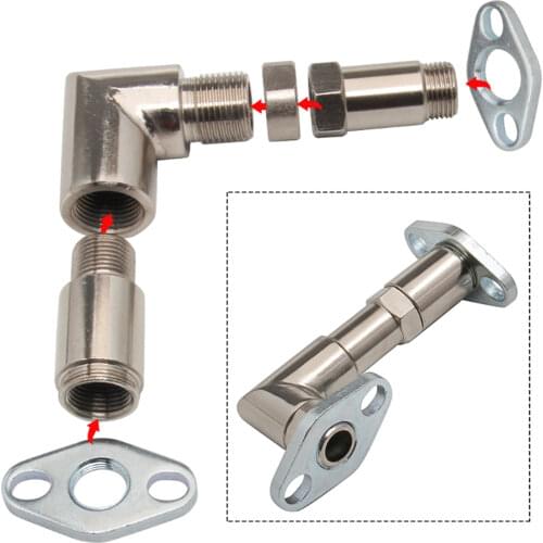 Metal M18x1.5 Universal Oxygen Spacer Sensor Connector 90 Degrees Adjustable Easy Installation Replacement for Tacoma Auto Parts