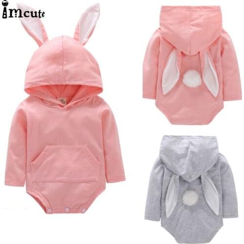 2019 New Hot Sale Lovely Baby Infant Girl Boy Long Sleeve Jumpsuit Kids Cute Hooded Clothes