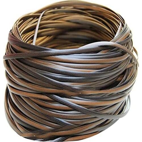 New Coffee Gradient Flat Synthetic Rattan Weaving Material Plastic Rattan For Knit And Repair Chair Table Storage Basket
