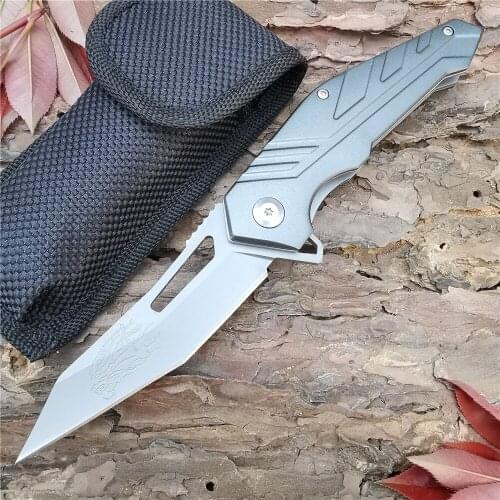Outdoor Tactical Camping Hunting Survival Pocket Quick Folding Knife Aluminum Handle Knives EDC Rescue Portable Tools