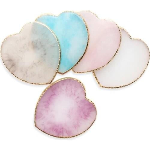 Nail Color Palette Exquisite Heart Shape Necklace Ring Earrings Display Painted palette Tray Dish DIY Manicure Tool Display Plat