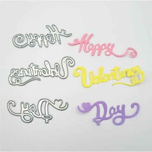 PANFELOU Happy valentines day Scrapbooking DIY Halloween Embossing mould card paper die stencils punch Metal cuts dies cutting