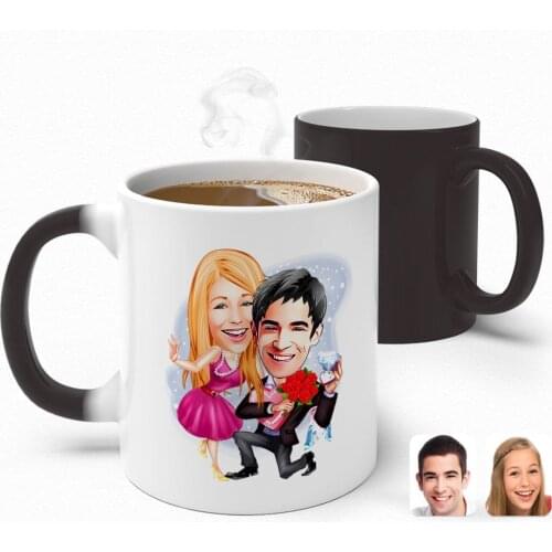 Personalized Valentine Caricature Of Magic Mug Bardak-9