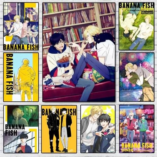 Anime Banana Fish Canvas Painting Poster Kindergarten Wall Art Childrens Bedroom Home Decoration Living Room Frameless Painting