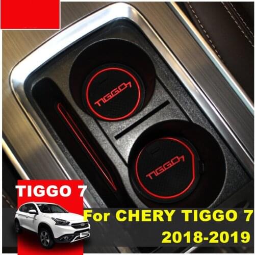 For CHERY TIGGO 7 2018-2019 3D Rubber Mat Lnterior Anti Slip Mat Door Slot Pad Cup Cushion Groove Mat Car Accessories