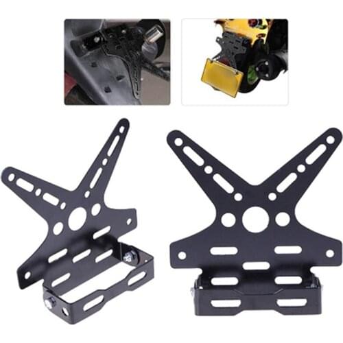 Alloy Universal Motorcycle License Plate Holder Mount Bracket Aluminum Adjusted Registration Number Plate Cover