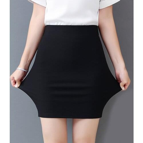 Tight Slimming Skirt 2021 New Bag Hip Short Skirt Ultra Short High Waist Stretch One-Step Skirt Office Casual Professional Skirt