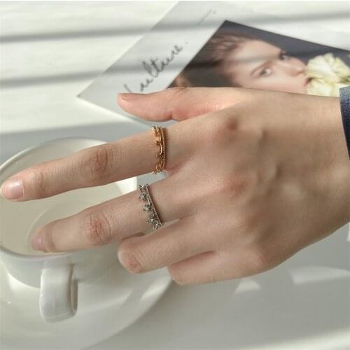 Vintage Crystal Drill Hollow Crown Shaped Queen Temperament Rings For Woman Personality Wedding Engagement Jewelry Gifts