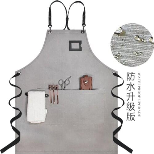 Waterproof apron custom work clothes new thick canvas strap waist logo customized