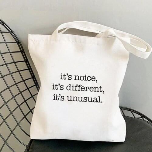 Shopper it’s unusual Kath and Kim Printed Tote Bag women Harajuku shopper handbag girl Shoulder shopping bag Lady Canvas Bag