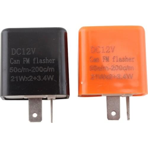 12V 2 Pin Flasher Indicator Relay Adjustable Frequency Flasher Relay Motorcycle LED Turn Signal Flashing Adapter