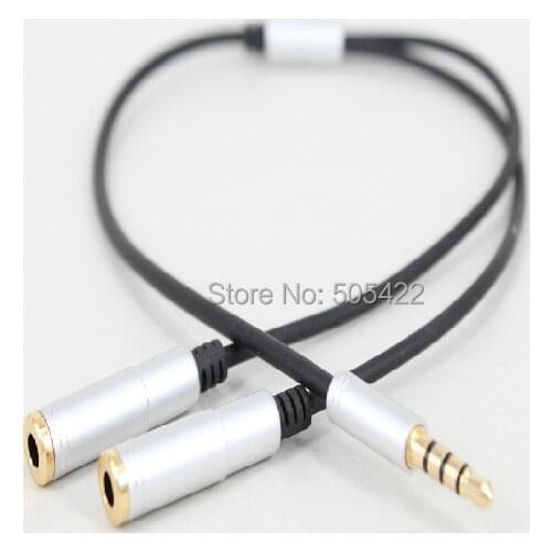 3.5mm Audio Cable Earphone Headphone Male 1 To 2 Dual Female Y Splitter Adapter Cable