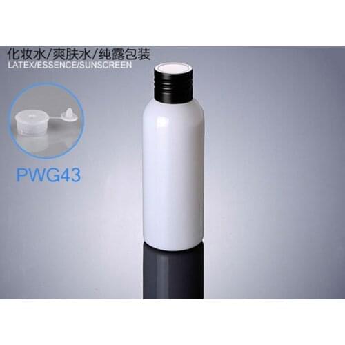 300pcs/Lot Promotion 100ml PET Lotion Bottle Empty Plastic Container Black Lid Cosmetic Refillable Pot Refillable Jar