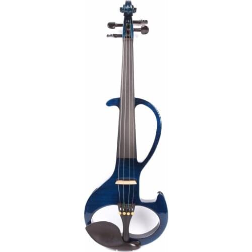 4/4 full size blue Electric Violin Shape New #20-1 Jack Pickup