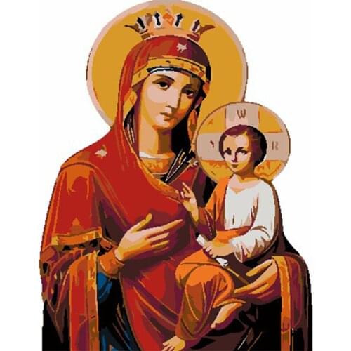 5D Diamond Painting Mosaic Religious Full Diamond Square Round Diamond Character Embroidery Cross Stitch Art Crafts Decoration G