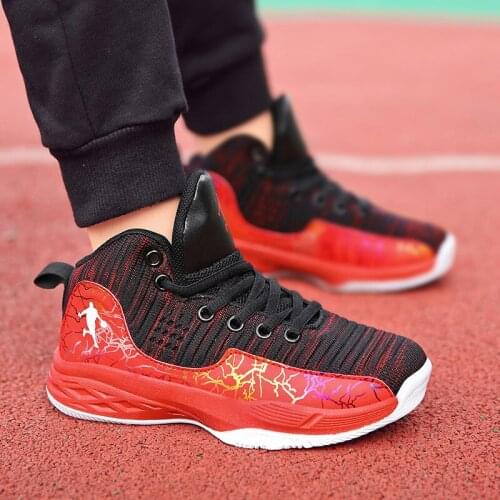 Basketball Boys Sneakers Children Casual Shoes Kids Sneakers GIrls Shoes Breathable Mesh Running Trainers Footwear Lace-up 2021