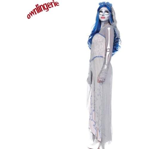 Cheap price Halloween Cosplay Adult Funny Dress Gothic Ghost Bride Costumes for ladies