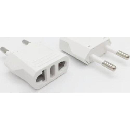 100pcs US To EU Euro AC Travel Power Adapter 2 Pin European Type C Plug Adapter Electrical Converter Outlet Charger Sockets