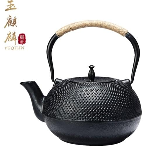 Hot sale Handmade Japanese cast iron teapot iron kettle kung fu pu'er tea Iron pot oxidized uncoated iron tea pot Free Shipping