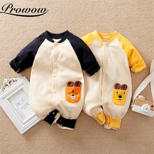 Prowow Boy Baby Romper Cartoon Toddler Jumpsuit Summer Baby Male Clothes Lion Newborn Overalls For Childrens Clothing Patchwork