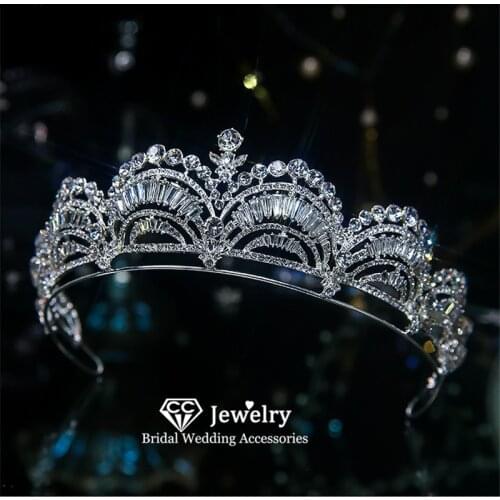 CC Wedding Crown Women Hair Accessories Bridal Tiaras and Crowns Engagement Jewelry Romantic Hairbands Princess Headdress QS01