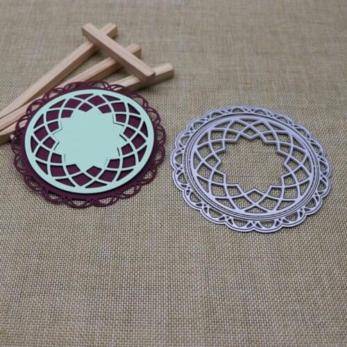 Lace Circle Frame Football Metal Cutting Dies for DIY Scrapbooking Album Paper Card Cover Crafts Embossing Die Cuts