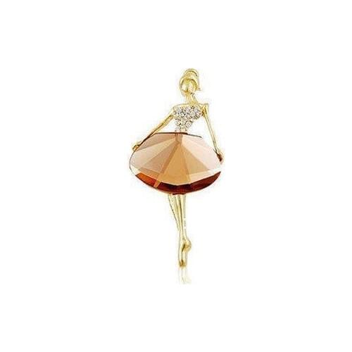 HOT Sale Popular elegant angel crystal white brown Brooches for women girl Jewelry wholesale