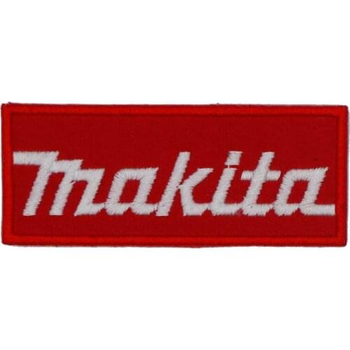 MAKITA iron on backing punk skull embroidered rider biker motorcycle patches for back vest hat clothing