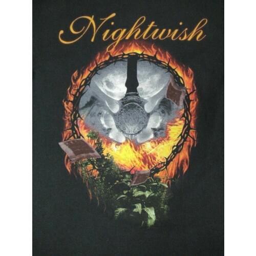 NIGHTWISH - FINNISH METAL BAND - SMALL - BLACK T-SHIRT- W171 3D Men Hot Cheap Short Sleeve Male T shirt