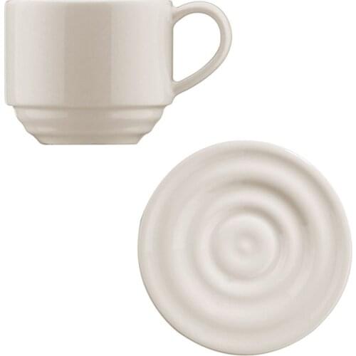 Kutahya Porcelain Tuvana 6 Person Coffee Cup Set Turkish Coffee Espresso Made in Turkey %100 Original