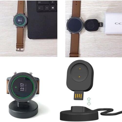Desktop Dock Charger USB Adapter Stand Holder Charging Cable Base for Xiaomi AMAZFIT GTR Watch 42mm 47mm GTS Sport Smartwatch