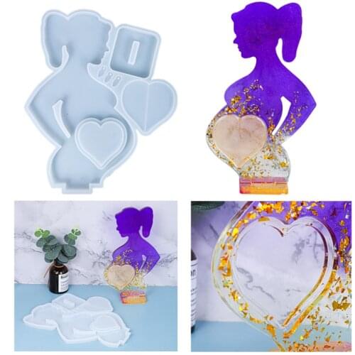 NEW Transparent Silicone Mould Dried Flower Resin Decorative Craft DIY Love mom photo frame Mold epoxy resin molds for jewelry