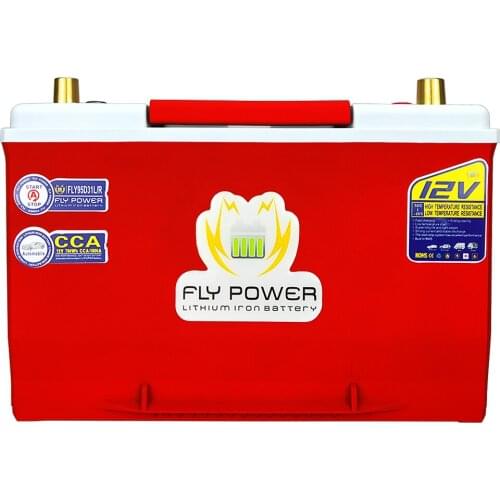 95D31L/95D31R 12.8V 90AH CCA1600A High Power Jump Starter Motor Car LiFePO4 Battery With BMS Voltage Protection Lithium Iron