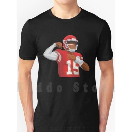 Showtime T Shirt Print For Men Cotton New Cool Tee Kansas City Mahomes Vector Art Hand Drawing 15 Chiefs Kc Mvp Football