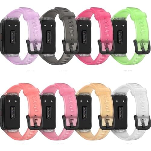 Silicone Transparent Smartband Sport Wrist Watchband For Huawei Honor Band 6 Strap Crystal Smart Wristband Bracelet Accessories