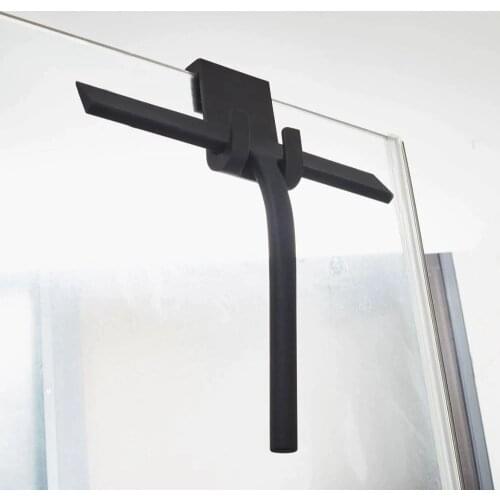 Shower Squeegee Window Glass Wiper Scraper Cleaner With Silicone Blade & Holder Hook For Bathroom Kitchen Mirror Car Glass