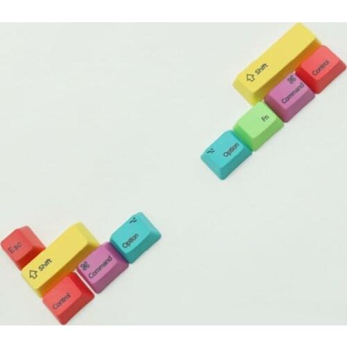 Replaceable Mac/WIN Mechanical Keyboard Keycaps OEM Profile PBT CMYK Modifiers 10 Keys -Laser Engraved Keycaps P82A