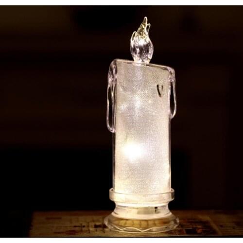 Glowing Candle Safe Soft Light Plastic Electronic Portable Feast Decoration Candle Birthday Holiday DIY Decorations