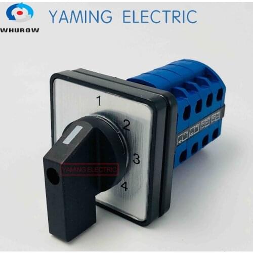 YMW26-20/4 Selector Cam switch 4 poles 4 positions 20A 660V Changeover rotary control switch 16 terminals LW26